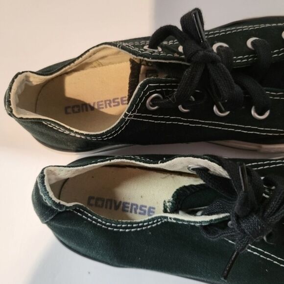 Converse All‎ Star Kids Black Round Toe Lace Up Sneaker Athletic Shoes Size 2 - Picture 6 of 9
